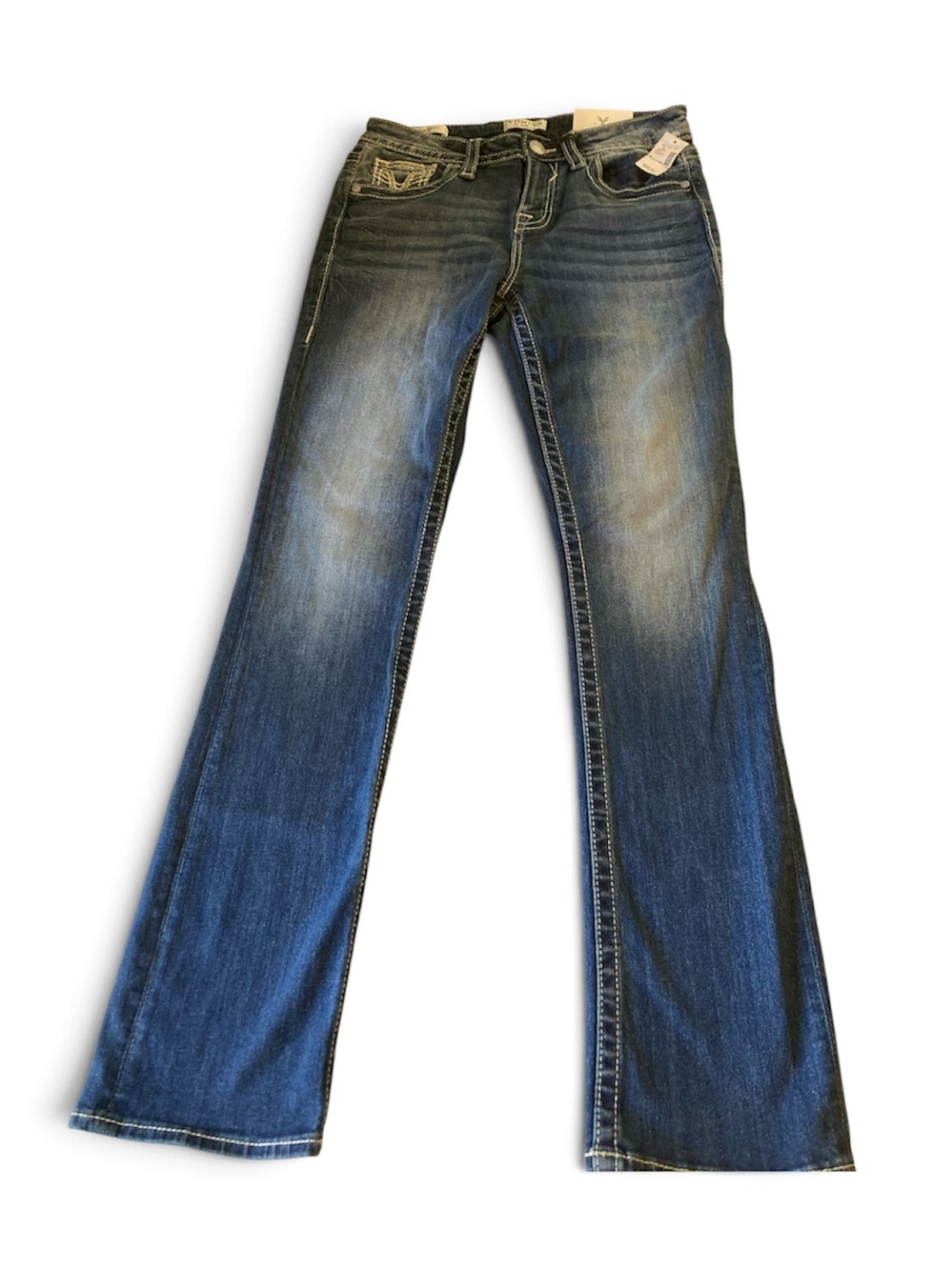 NWT VIGOSS Embroidered Rose Jeans Sz 6 Slim Boot Heritage Fit